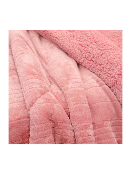 Lino Home Duvet Cover Queen 220x240cm Dania Old Pink