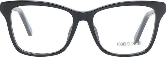 Roberto Cavalli Plastic Eyeglass Frame Black 5089-001