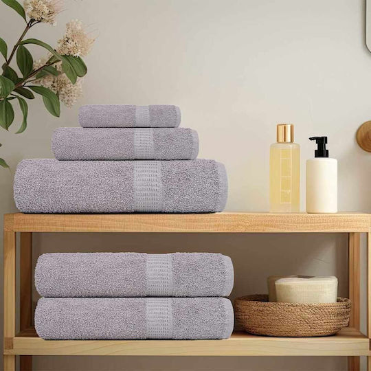 vidaXL Bath Towel 100x200cm Gray 2 Pieces Weight 360gsm