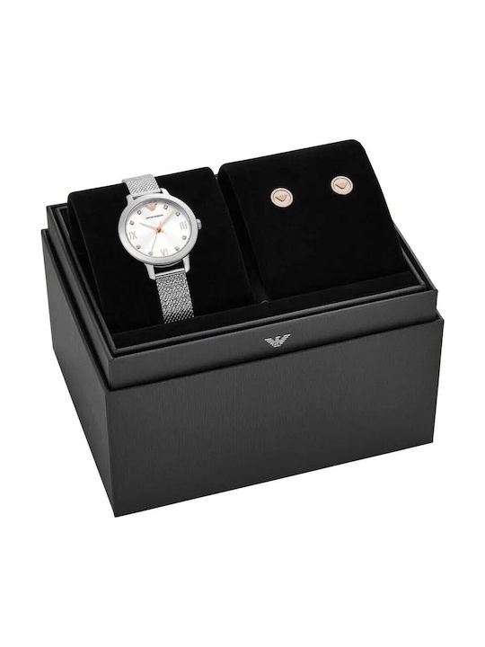 Emporio Armani Cleo Ρολόι Μπαταρίας με Μεταλλικό Μπρασελέ