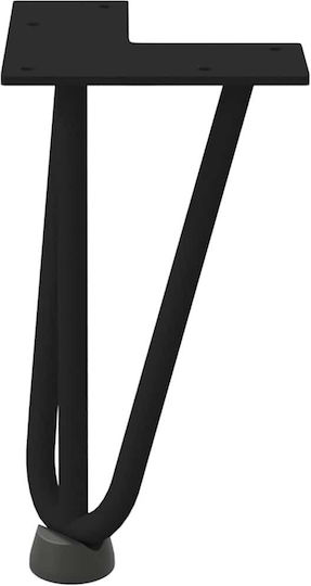 Hairpin Table Legs 4 Pieces Black 20 Cm Solid Steel Black 20 Cm
