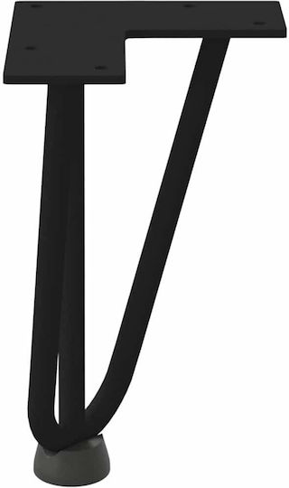 Hairpin Table Legs 4 Pieces Black 20 Cm Solid Steel Black 20 Cm