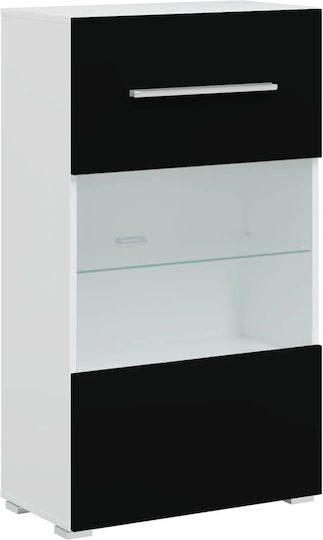 Living Room TV Unit with Lighting Matte Black