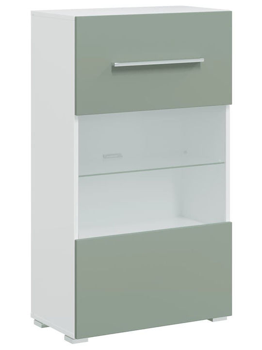 Wohnzimmer TV-Einheit Olive Green mit Beleuchtung