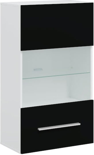 Living Room TV Unit with Lighting Matte Black