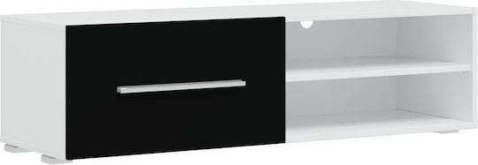 Living Room TV Unit with Lighting Matte Black