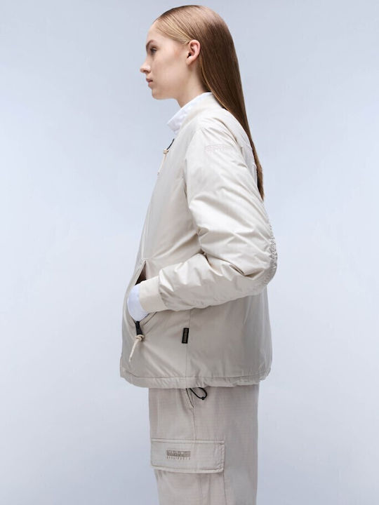 Asitter Women's Short Lifestyle Jacket for Winter Beige