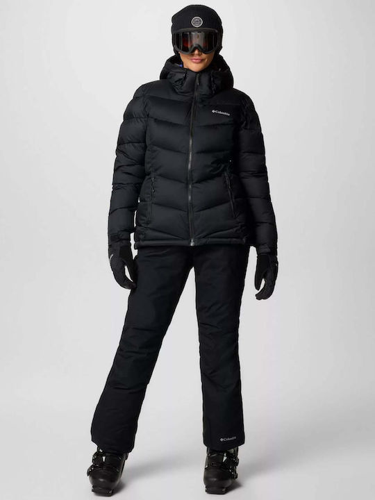 Abbott Peak Ii Women's Long Puffer Jacket Waterproof for Winter with Hood Black