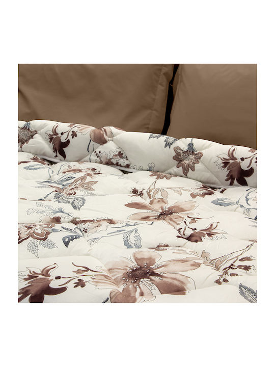 Lino Home Пухено Куинсайз 220x240бр Marigold Бежов 350 г/м²Gsm