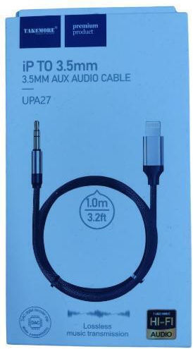 3.5mm Jack Cable 3.5mm Male - 3.5mm Male Black 1m Upa27