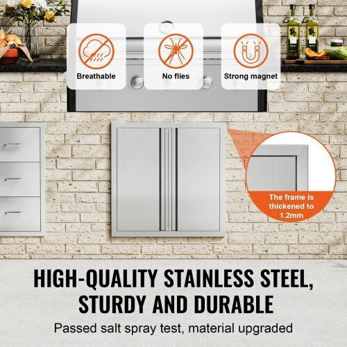Vevor BBQ Door 610x610mm Stainless Steel Double Outdoor Kitchen Door Smabscjmys24y71ubv0