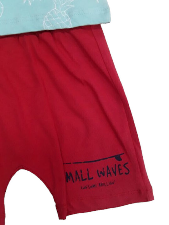 Kids' Set with Shorts Summer 2pcs Burgundy