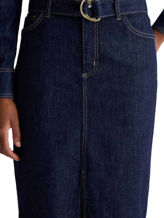 Denim Maxi Skirt Blue