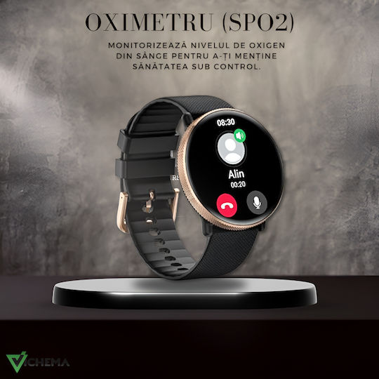 Vichema Tech Smartwatch Full Touch Amoled Hd Screen 1.43 Inch Bluetooth 5.3 Ip68 120+ Sports Modes Health Monitoring 200+ Watch Faces Voice Assistant Remote Control Notifications