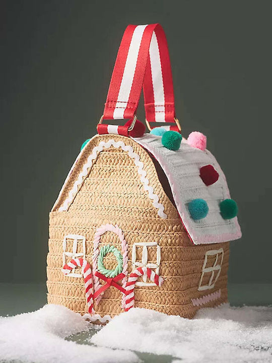 Meri Meri Meri Meri Christmas Fabric Bag Gingerbread House 18x22x18cm