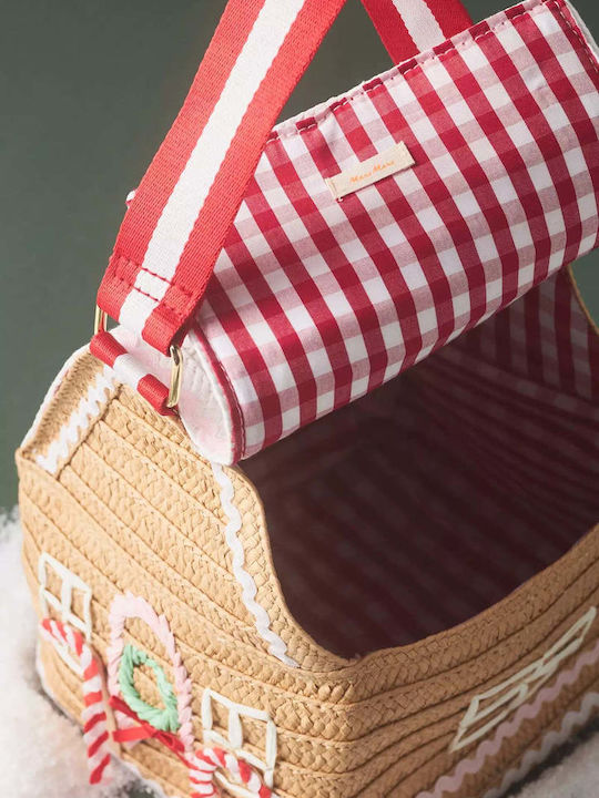 Meri Meri Meri Meri Christmas Fabric Bag Gingerbread House 18x22x18cm