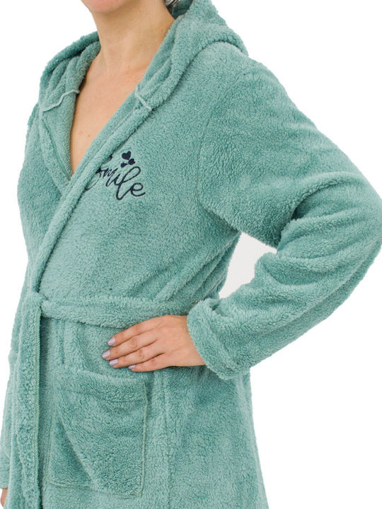 Fawn Winter Damen Robe Green