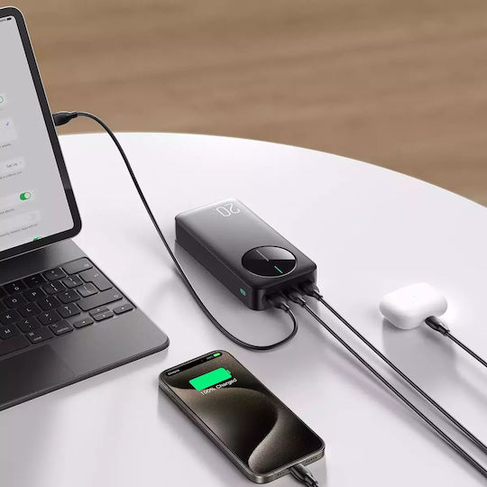 Joyroom JR-PBF14 Power Bank 20000mAh with 2 USB-A Ports and USB-C Port Black