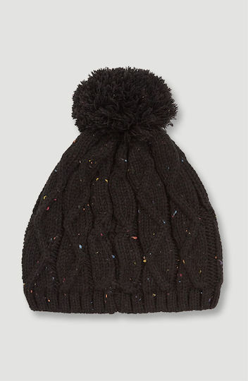 Beanie Γυναικείος Σκούφος Πλεκτός σε Μαύρο χρώμα