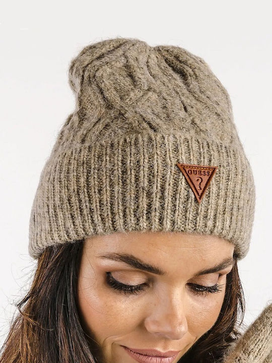 Beanie Frauen Beanie Gestrickt in Braun Farbe