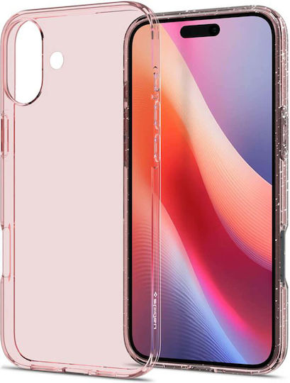 Spigen Liquid Crystal Glitter Back Cover Σιλικόνης Ροζ (iPhone 16)