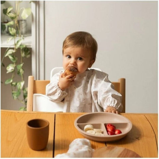 Trois Kilos Sept Trois Kilos Sept Baby- und Kinder-Essgeschirr aus Silikon mit Rutschfester Beigen Basis 4 Stück für 4+ Monate
