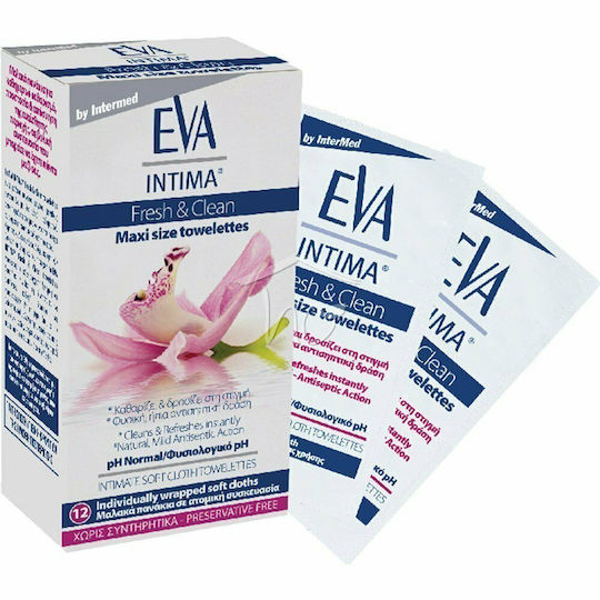 InterMed Eva Intima Fresh & Clean Maxi Size Șervețele 12buc
