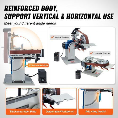 Vevor Belt/Disk Sander 2mm 1500W SDMC1500W728DDD10V2