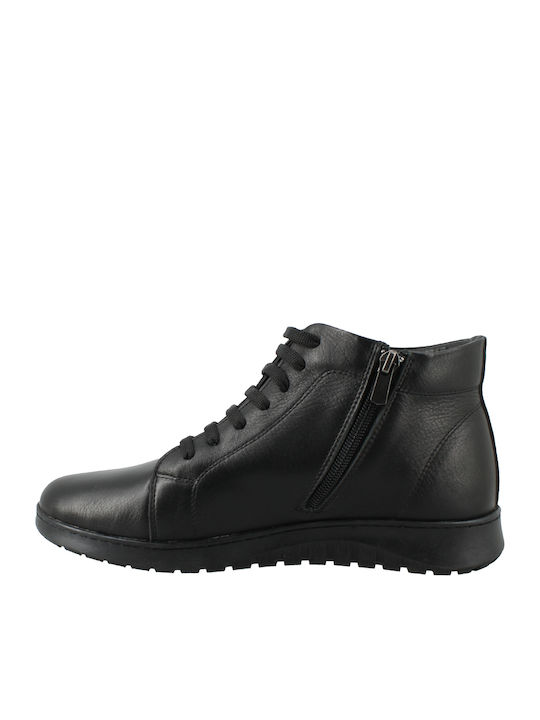 Leather Women's Ankle Boots Black