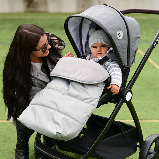 Lorelli Waterproof Stroller Footmuff with Fleece Lining 95x48cm Gray