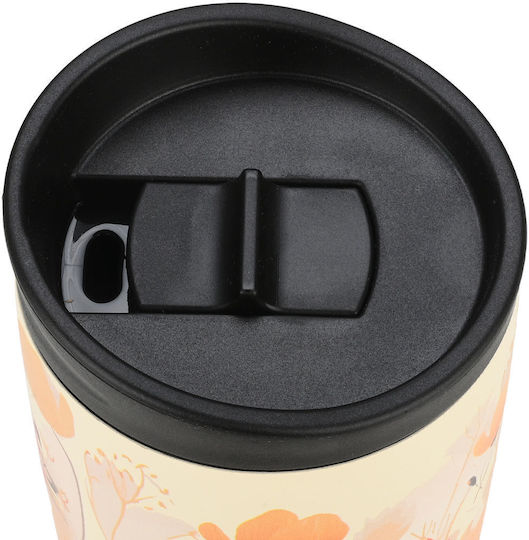 Estia Travel Mug Save The Aegean Reciclabil Pahar Termos Oțel inoxidabil Fără BPA 350ml Summer reverie cu Pai