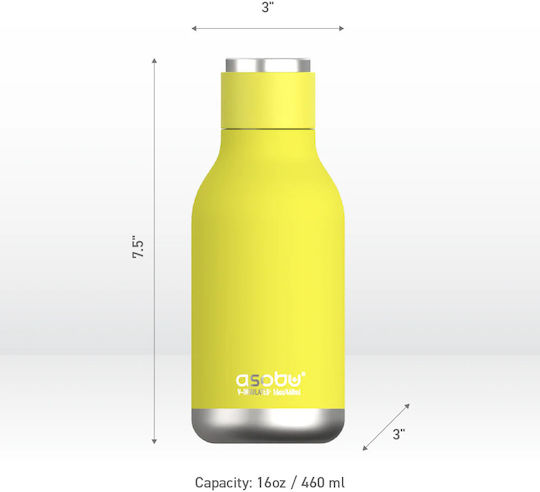 Asobu Urban Bottle Thermos Stainless Steel 473ml Lime