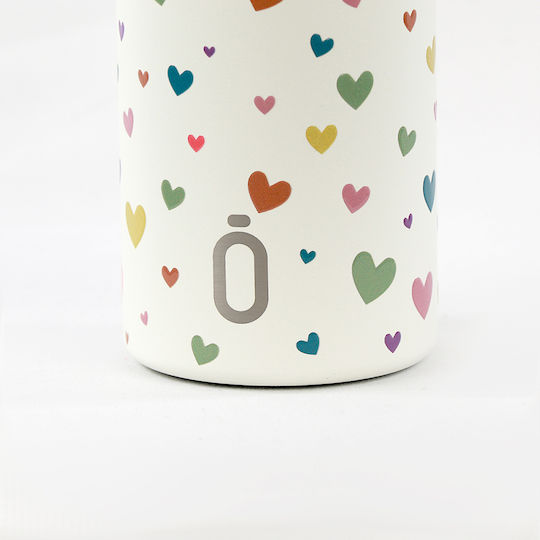 Runbott Carme Sala Bunny Stainless Steel Thermos Bottle 350ml Confectionery with Hearts with Stars