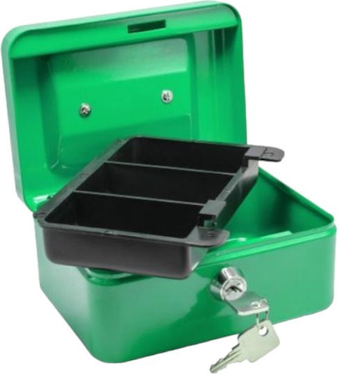 Technomax Cash Box with Lock Green Techno76/1_green