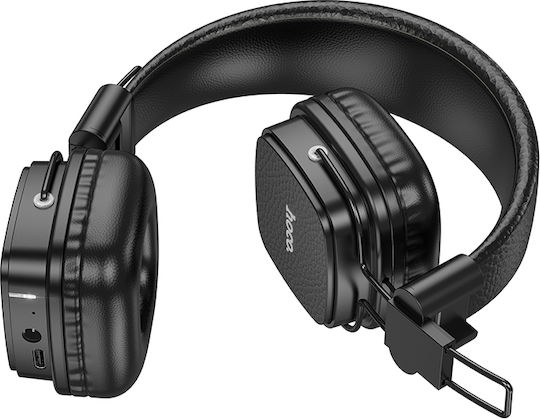 Hoco W56 Ασύρματα / Ενσύρματα On Ear Ακουστικά με 28 ώρες Λειτουργίας Μαύρα