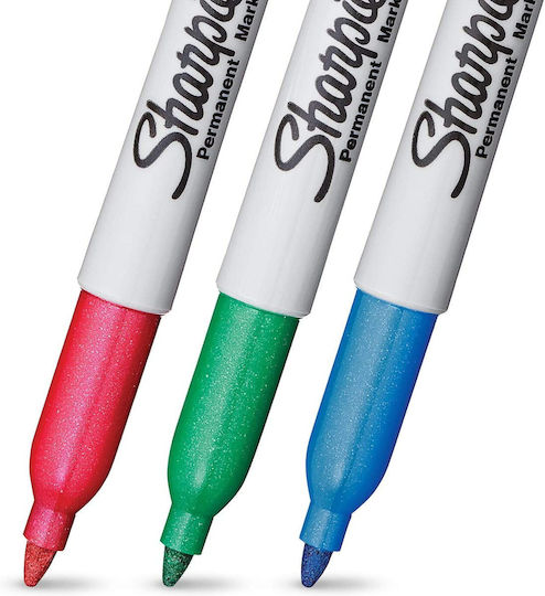 Sharpie Metallic Permanent Markers 1mm Multicolour 3pcs