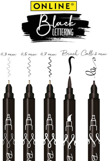 Online Markers 0.3mm Black 5pcs