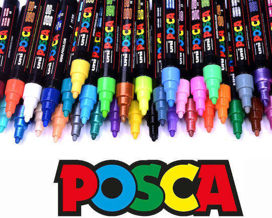 Posca Acrylic Markers 2mm Black 8pcs
