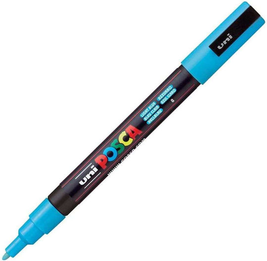 Uni-Ball Pc-3m Permanent Marker Light Blue