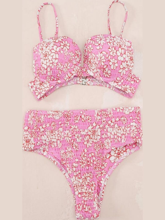Set Bikini Floral Ροζ