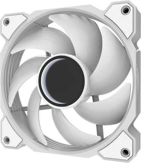 Darkflash DR08 Case Fan 120mm with White Lighting and Connection 4-Pin PWM 1pcs White