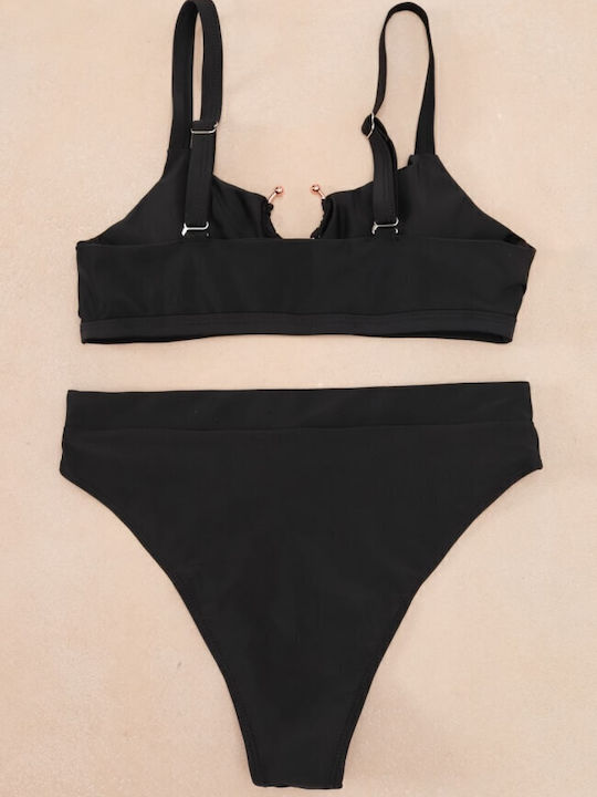 Gigi Bikini-Set Hohe Taille Schwarz