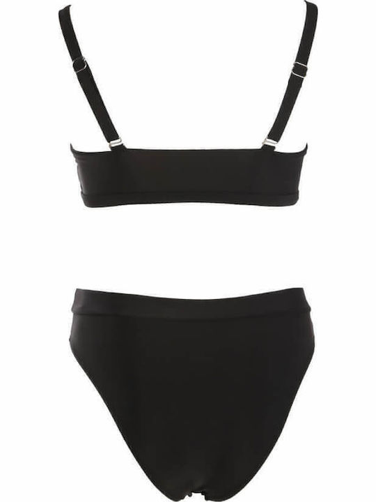 Gigi Bikini-Set Hohe Taille Schwarz