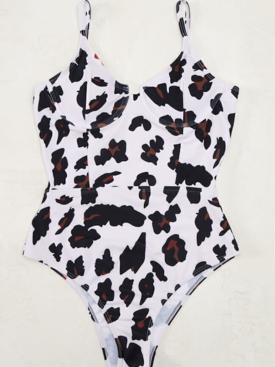 Gigi Ολόσωμο Μαγιό Animal Print Μαύρο