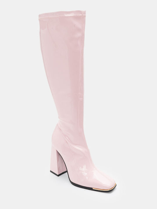 Luigi Women's Boots Patent Leather Pink