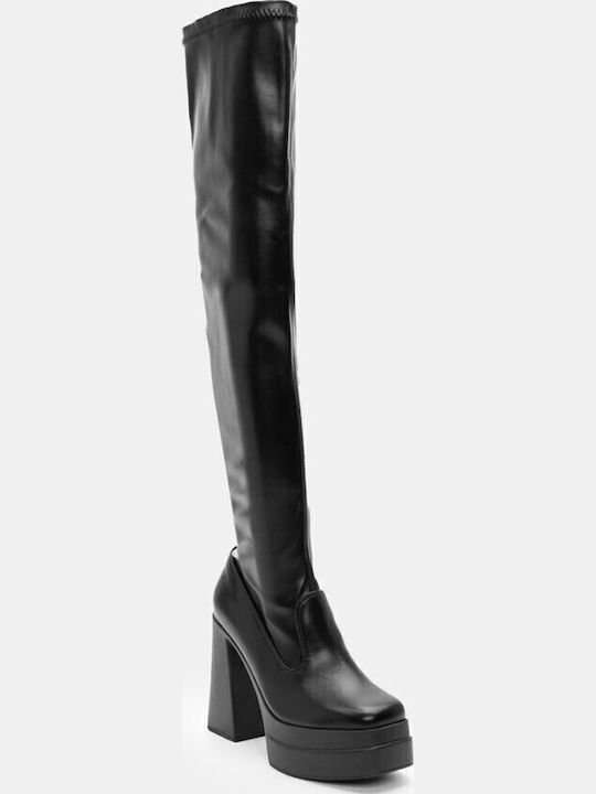 Damenstiefel Über dem Knie Schwarz