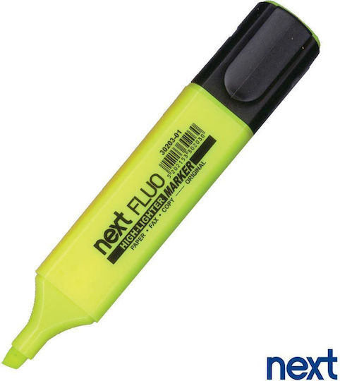 Next Fluo Μαρκαδόροι Υπογράμμισης Κίτρινοι Σετ 10τμχ