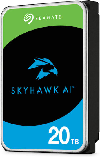 Seagate Skyhawk AI 512E 20TB HDD Σκληρός Δίσκος 3.5" SATA III 7200rpm με 512MB Cache για NAS / Server / Καταγραφικό ST20000VE003