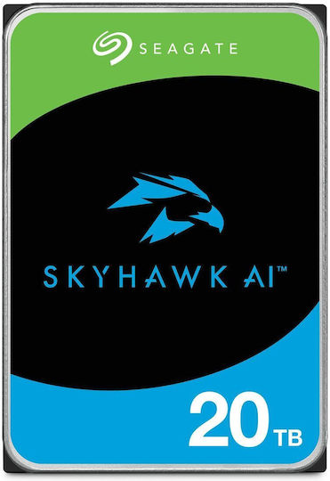 Seagate Skyhawk AI 512E 20TB HDD Σκληρός Δίσκος 3.5" SATA III 7200rpm με 512MB Cache για NAS / Server / Καταγραφικό ST20000VE003