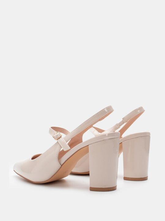 Luigi Patent Leather Beige Heels